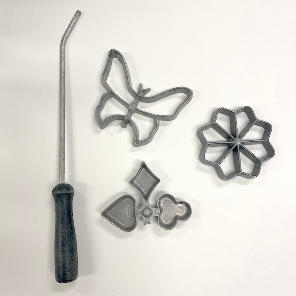 Rosette Cookie Cutter Set‎ with Handle Butterfly Flower Playing Card Shapes